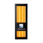Preview: stabkerze gelb 22x250mm kerzenfarm hahn 4er Set 100% pflanzliches stearin