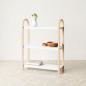 Preview: umbra bellwood regal standregal white natural aus bugholz 1016838-668