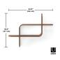 Preview: shelf montage wandregal schweberegal aus bugholz umbra light walnut 1017571-1055