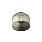 Preview: kooduu glow 08 green hochwertiges aluminium designer Windlicht mit rauchglas