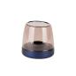 Preview: kooduu glow 10 cobalt blue hochwertiges aluminium designer Windlicht m rauchglas