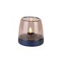 Preview: kooduu glow 10 cobalt blue hochwertiges aluminium designer Windlicht m rauchglas