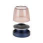 Preview: kooduu glow 10 cobalt blue hochwertiges aluminium designer Windlicht m rauchglas