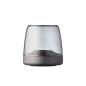 Preview: kooduu glow 10 smoked grey hochwertiges aluminium designer Windlicht m rauchglas Version 2024