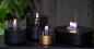 Preview: lotus MgO black ceramik/betonkeramik tischfeuer tenderflame Ø 13 x 17,6 cm