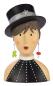 Preview: aufsteller lady madeleine ca 29 cm by baden 1248510
