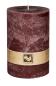 Preview: stumpenkerze dunkelrot country rustikal Ø100 x150mm kerzenfarm hahn 100% stearin