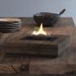 Preview: holly 90 natural oak / eiche black tischfeuer tenderflame 30 x 30 x 11 cm
