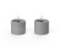 Preview: breeze 8 grey keramik duopack 2er set sicheres tischfeuer kerze tenderflame