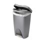Preview: brim 50L tretmülleimer grey nickel by umbra 43 x 65 x 33 cm 1021550-1188