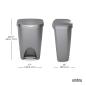 Preview: brim 50L tretmülleimer grey nickel by umbra 43 x 65 x 33 cm 1021550-1188