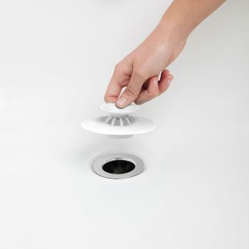 flex drain/hair catcher white by umbra 023464-660 badewannenstöpsel und haarsieb