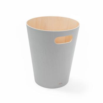 woodrow can grau schieferblau / natur papierkorb mülleimer by umbra 082780-1050