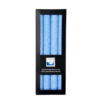 stabkerze blau 22x250mm kerzenfarm hahn 4er Set 100% pflanzliches stearin