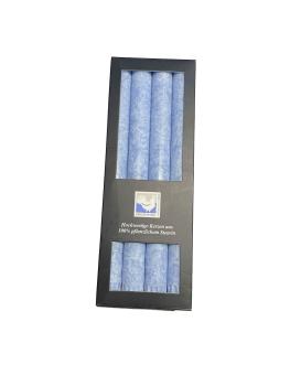 stabkerze taubenblau 22x250mm kerzenfarm hahn 4er Set 100% pflanzliches stearin