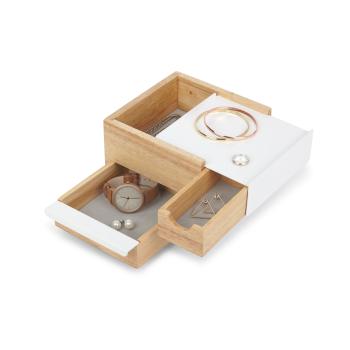 mini stowit jewelry box white natural by umbra 1005314-390 schmuckkasten