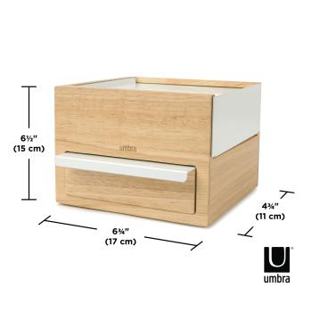 mini stowit jewelry box white natural by umbra 1005314-390 schmuckkasten