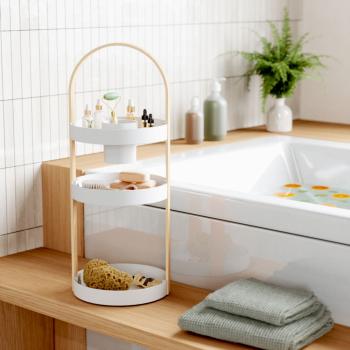 bellwood cosmetic organizer 3 etagen by umbra white natural 1015098-668