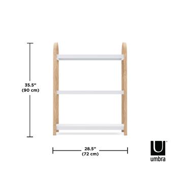 umbra bellwood regal standregal white natural aus bugholz 1016838-668