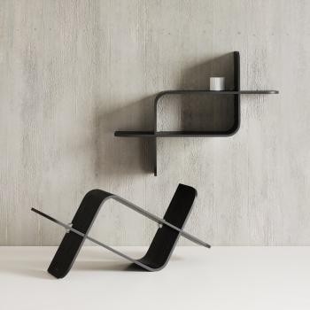 shelf montage wandregal schweberegal aus bugholz umbra black 1017571-040