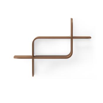 shelf montage wandregal schweberegal aus bugholz umbra light walnut 1017571-1055