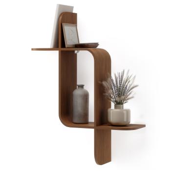 shelf montage wandregal schweberegal aus bugholz umbra light walnut 1017571-1055