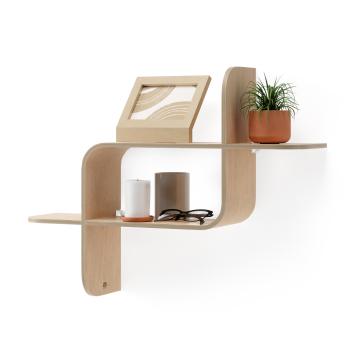 shelf montage wandregal schweberegal aus bugholz umbra natural 1017571-390