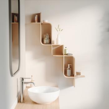 shelf montage wandregal schweberegal aus bugholz umbra natural 1017571-390