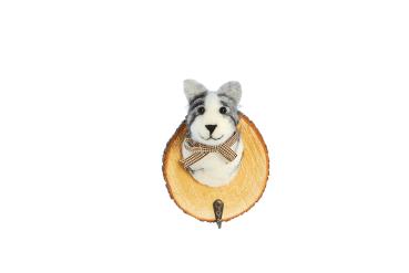 kleiderhaken katze ca 14 cm auf holzbasis by baden 1167077 garderobe