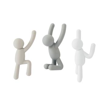 buddy hooks weiß grau kleiderhaken garderobe by umbra 3er set 318165-023