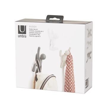 buddy hooks weiß grau kleiderhaken garderobe by umbra 3er set 318165-023