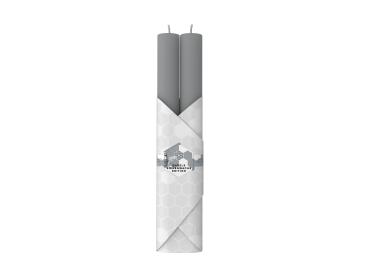 stabkerzen 2er set mit bienenwachs schiefer engels kerzen Ø 2,2 x H 21cm 10 Std