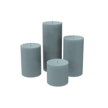 stumpenkerze gegossen 034 gletscher engels kerzen Ø8 xH15cm 82 Std mit brennstop
