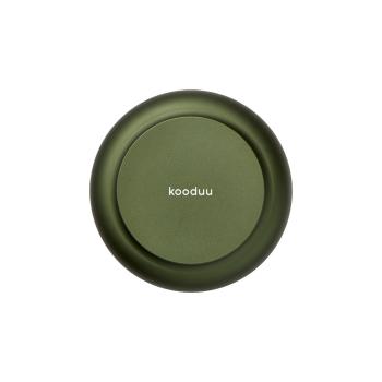 kooduu glow 08 green hochwertiges aluminium designer Windlicht mit rauchglas