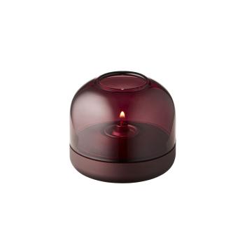 kooduu glow 08 purple hochwertiges aluminium designer Windlicht mit rauchglas