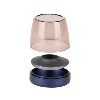 kooduu glow 10 cobalt blue hochwertiges aluminium designer Windlicht m rauchglas
