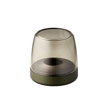 kooduu glow 10 green hochwertiges aluminium designer Windlicht m rauchglas