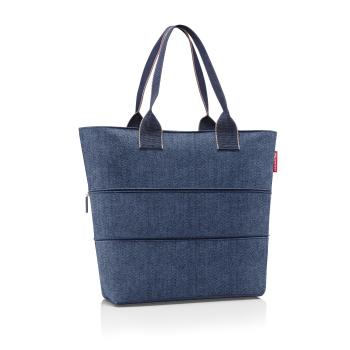 shopper E1 by reisenthel herringbone dark blue RJ4113