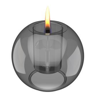 globus 10 graphite tischfeuer tischkerze kerze Ø10,5x8,8cm tenderflame