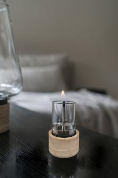 candle 70 natur bamboo duopack 2er set sicheres tischfeuer kerze tenderflame