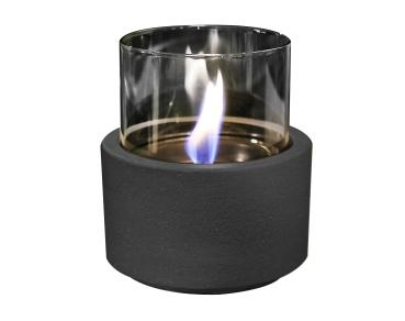 lotus MgO black ceramik/betonkeramik tischfeuer tenderflame Ø 13 x 17,6 cm