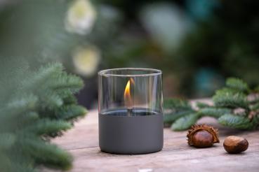 lilly 10 dark grey sicheres tischfeuer tenderflame Ø 10 x 11,5cm
