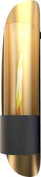 cycloflame wall gold sicherer wandkamin mit wirbelnder flamme tenderflame 16,6x81x17,5cm