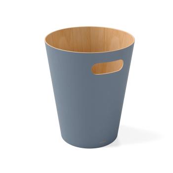 woodrow can grau schieferblau / natur papierkorb mülleimer by umbra 082780-1050