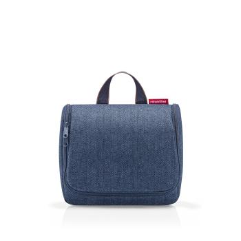 toiletbag by reisenthel herringbone dark blue WH4113