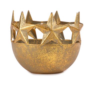 teelichthalter sterne gold weihnachtsdeko 9 x Ø 9 cm baden 1225464