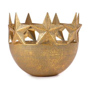 teelichthalter sterne gold weihnachtsdeko 13 x Ø 13 cm baden 1225465