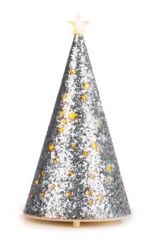 aufsteller laterne tanne mit led silber baden 1226178 weihnachtsdekoration