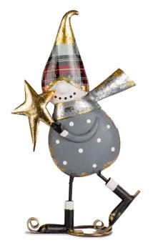 aufsteller schneemann auf ski 30 cm baden 1236350 weihnachtsmann