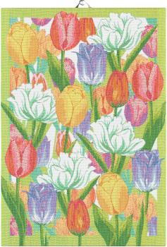 ekelund handtuch geschirrtuch vartulpaner / tulpen 35 x 50 cm 100% bio-baumwolle